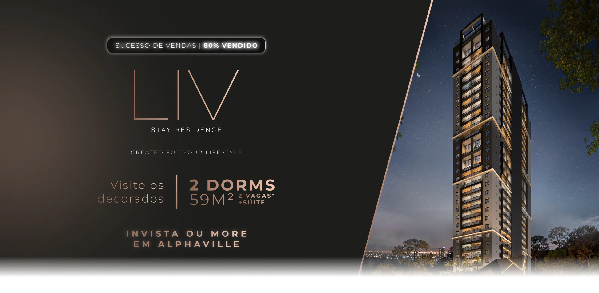 Liv Stay Residence em Alphaville — fachada e entrada principal