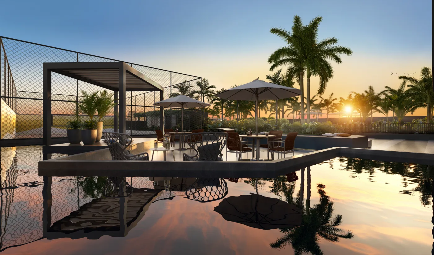 Liv Stay Residence em Alphaville — studio decorado com design contemporâneo