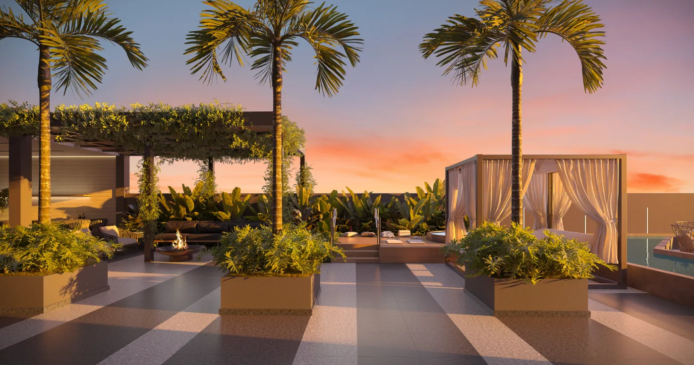 Liv Stay Residence em Alphaville — duplex com integração sala e mezanino