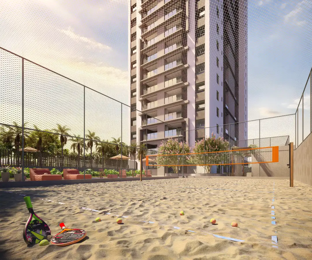 Symmetry Residence em Alphaville — piscina climatizada com deck