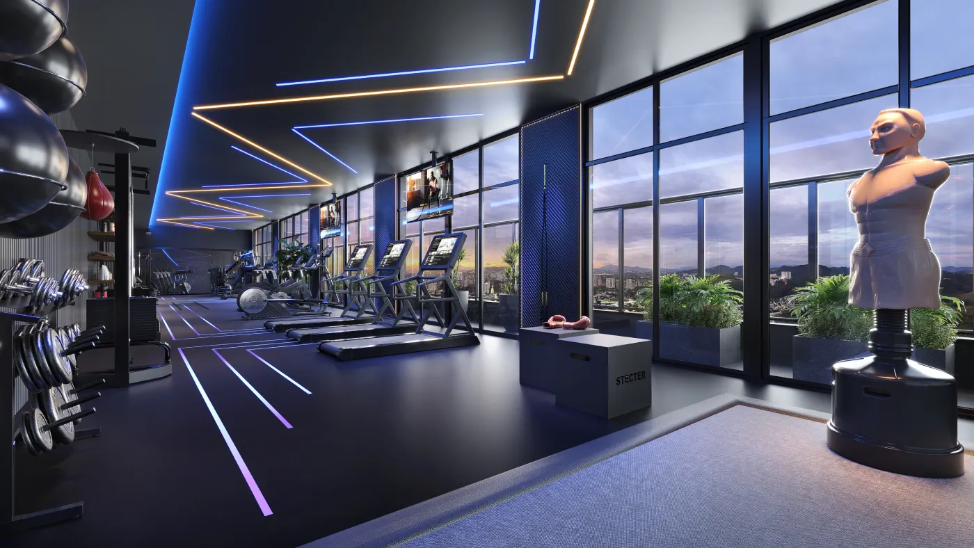 Liv Stay Residence em Alphaville — academia equipada do empreendimento