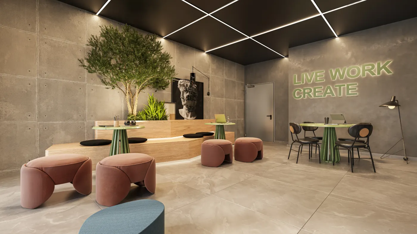 Liv Stay Residence em Alphaville — coworking premium para residentes